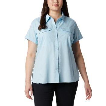 Columbia Overhemd Dames, Silver Ridge Lite Short Sleeve Plus Size Blauw, 16MDXOIRH